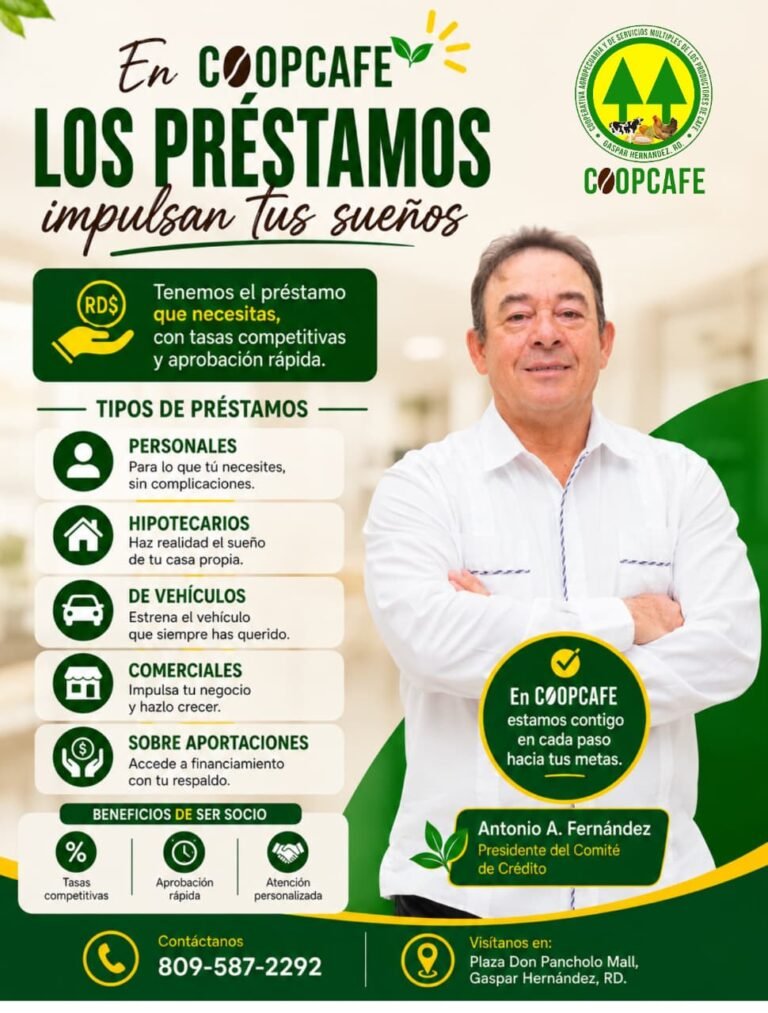 En COOPCAFE, los préstamos impulsan tus sueños.